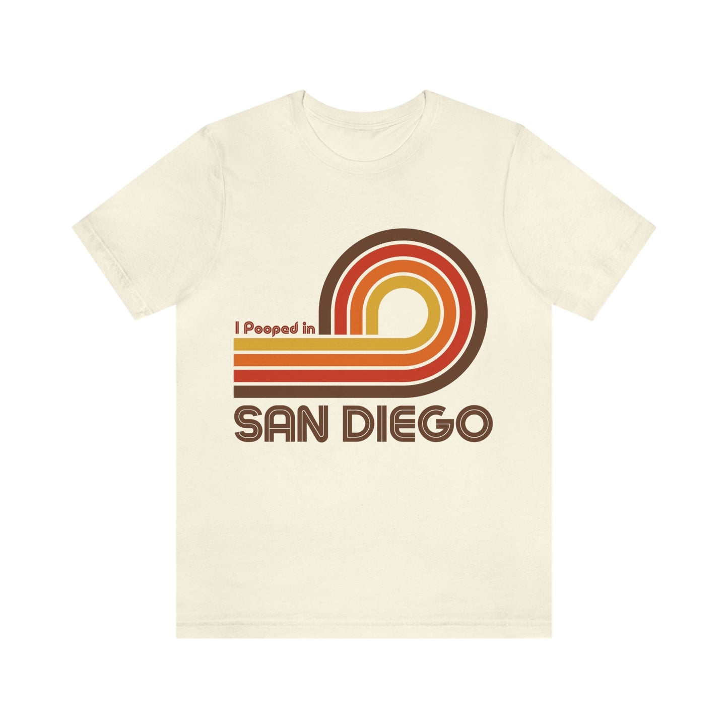 I Pooped In - SAN DIEGO (Dark Retro Loop) Unisex Jersey Short Sleeve Tee